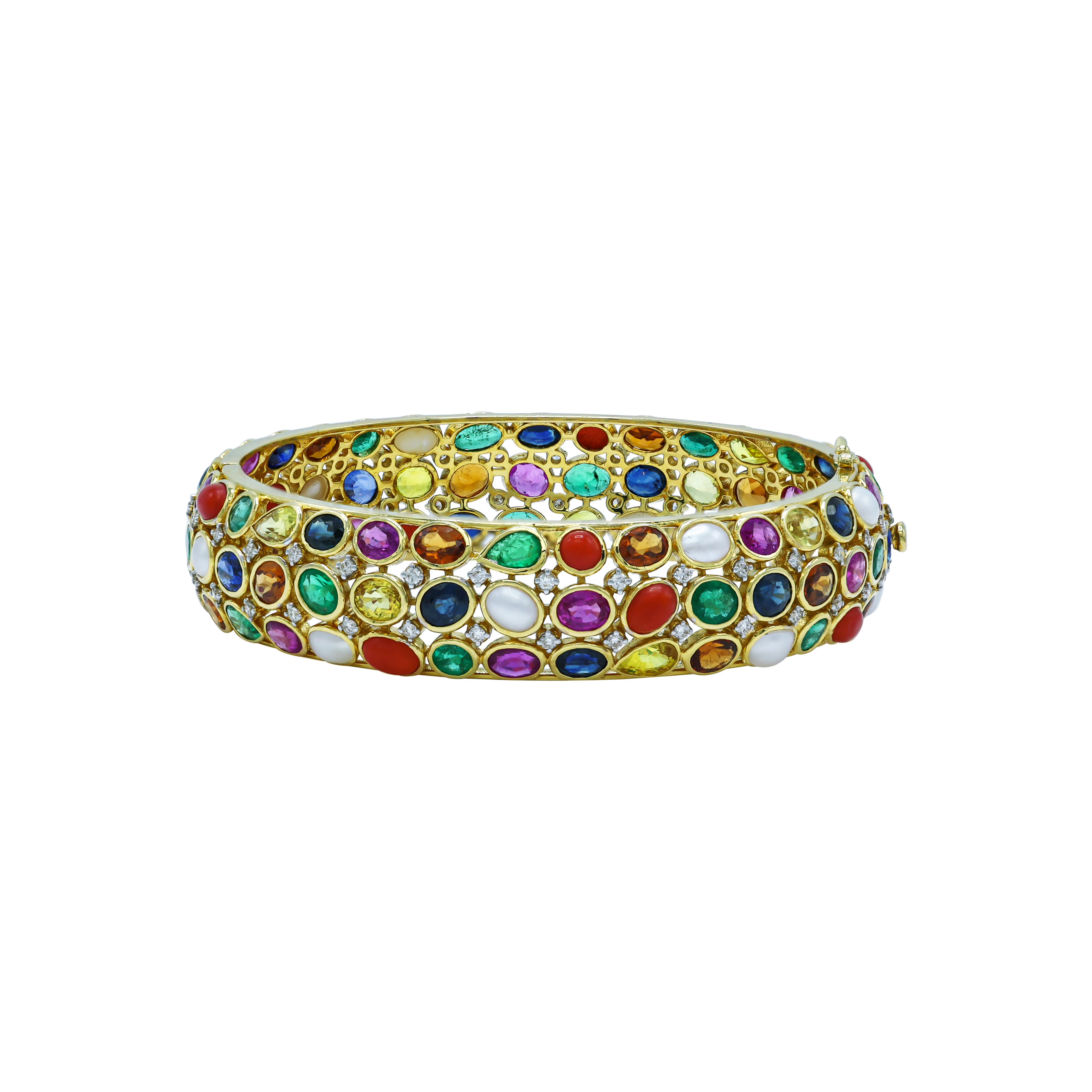 Bangle with Vibrant Navratana Stones
